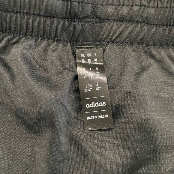 Adidas Shorts Men's Size 2XL Color Black White 3-Stripes Own the Run Lined - Picture 9 of 12